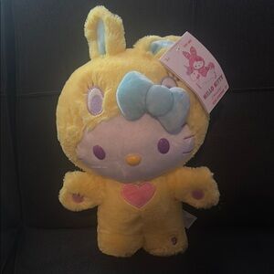 Hello Kitty Yellow and Blue Stuffed Animal Plush Bunny